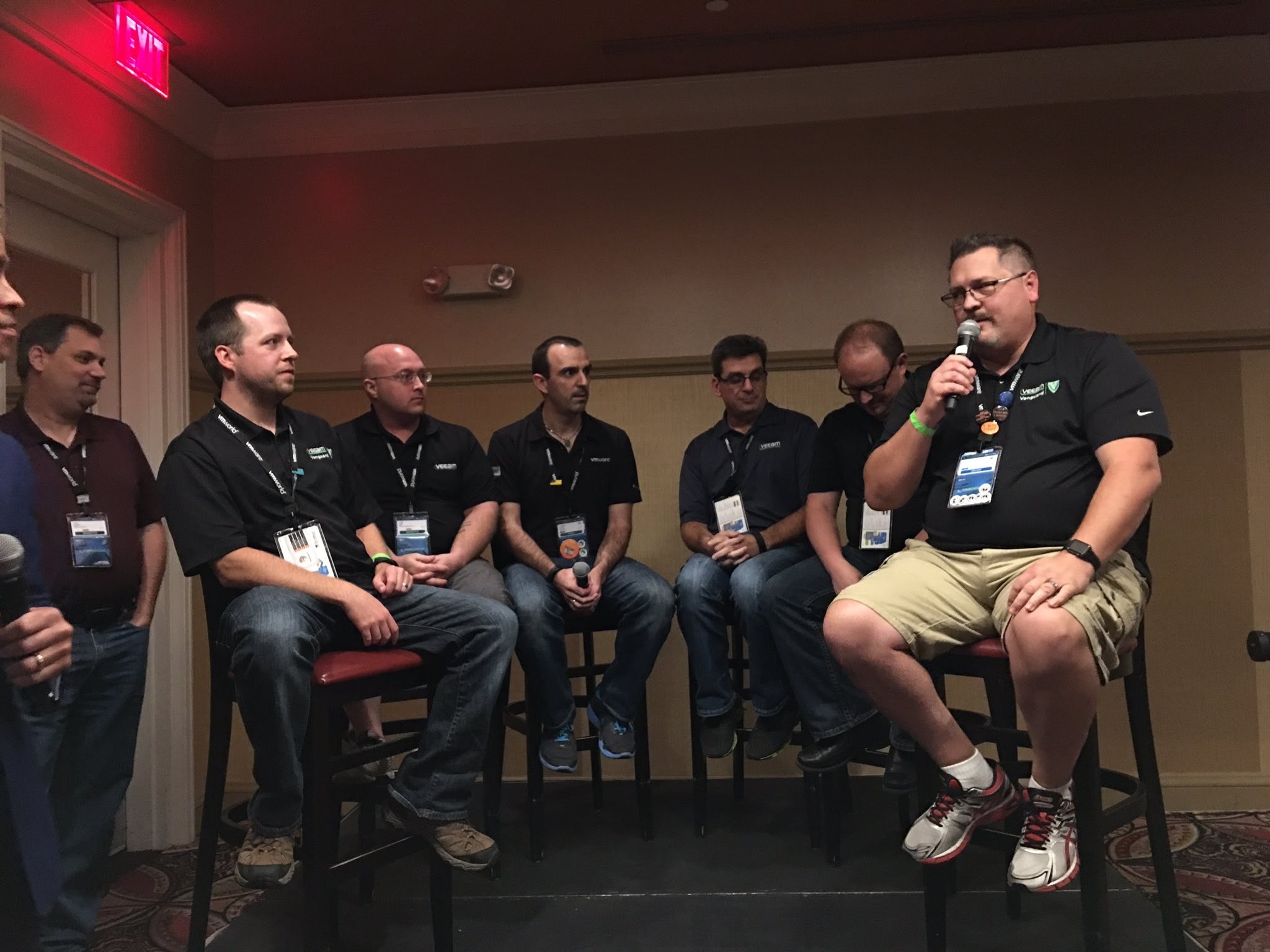 Me on a panel discussion at the Veeam User Group held in Las Vegas at VMWorld 2016